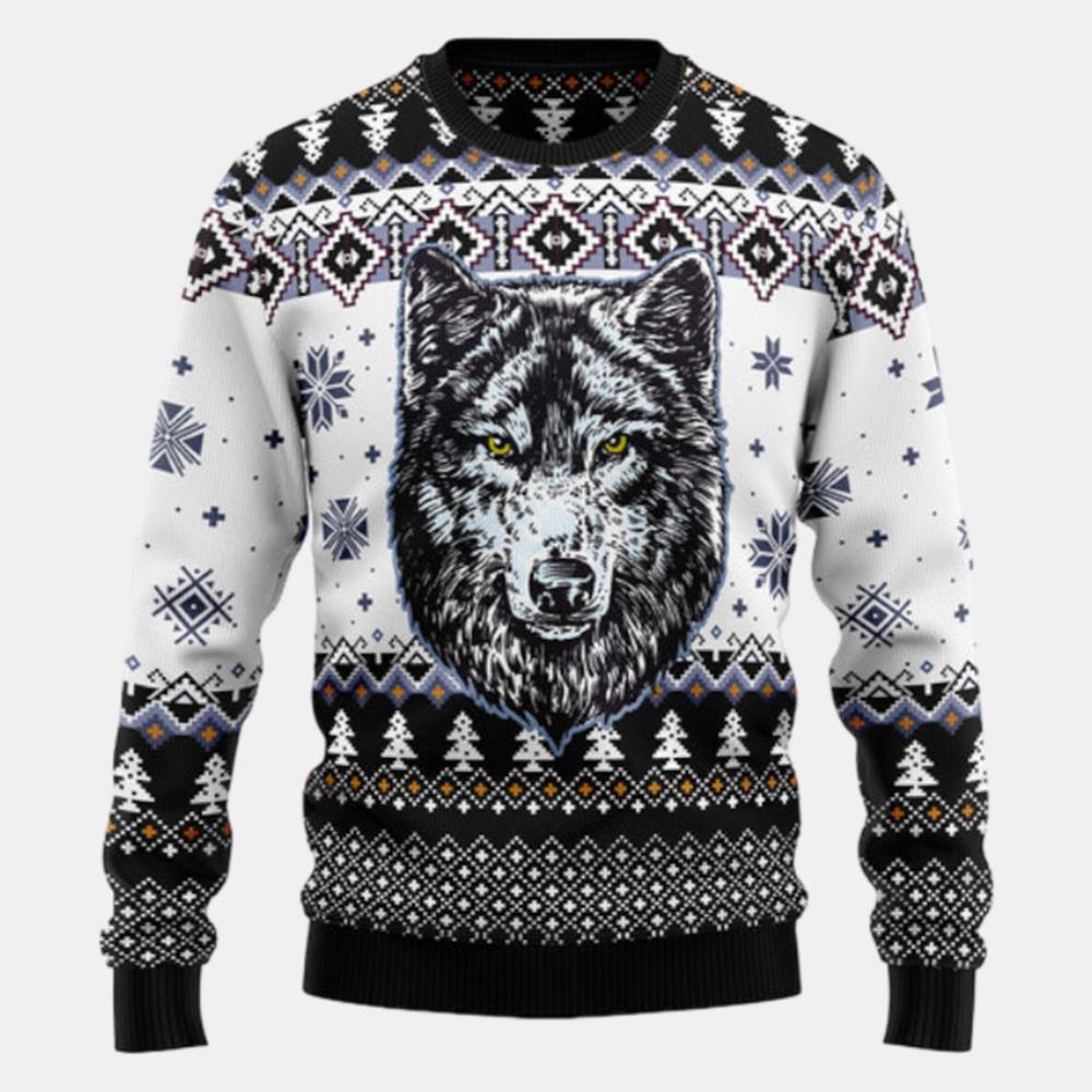 Awesome Wolf 2 Ugly Sweater