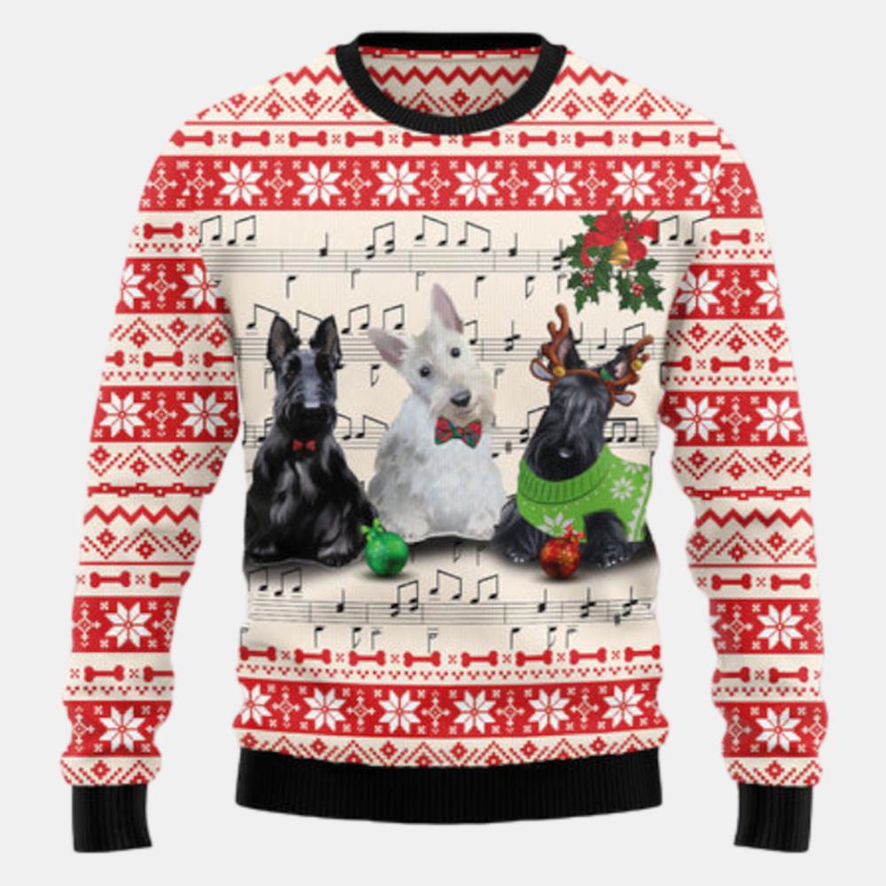 Scottish Terrier Music Ugly Sweater
