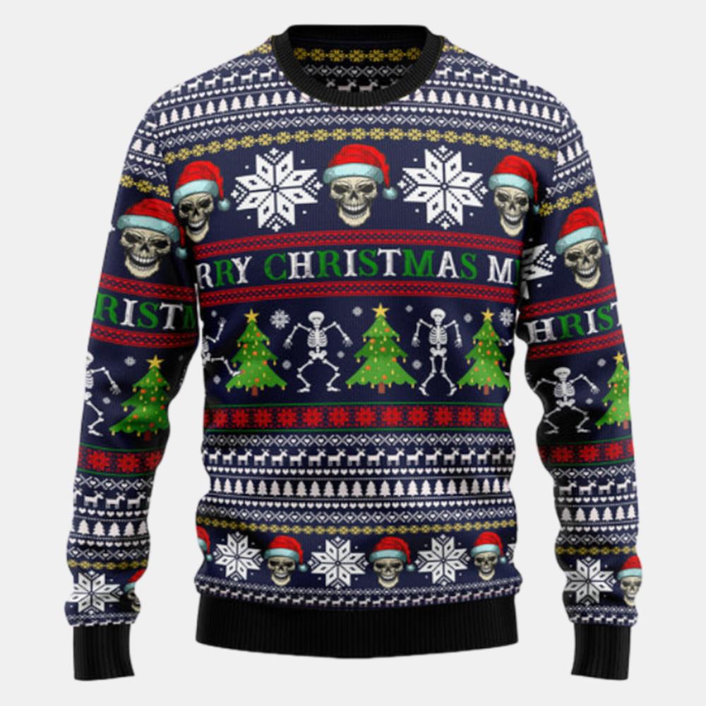 Skull Christmas Ugly Sweater