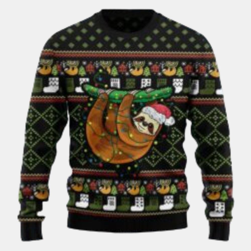 Sloth Light Ugly Sweater