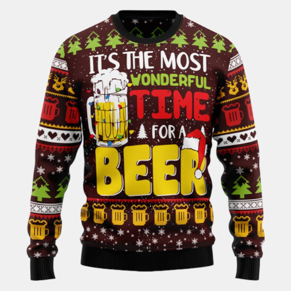Time For Beer Ugly Sweater
