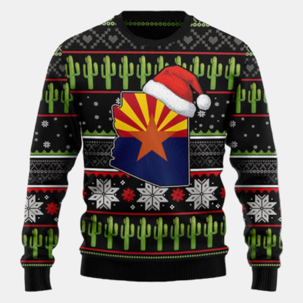 Arizona Saguaro Cactus Ugly Sweater