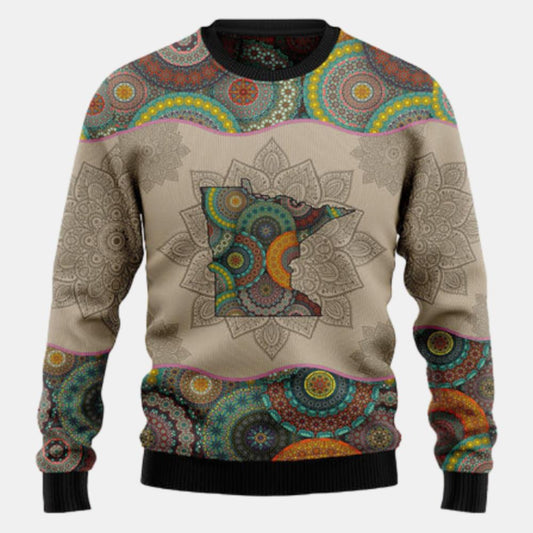 Awesome Minnesota Mandala Ugly Sweater