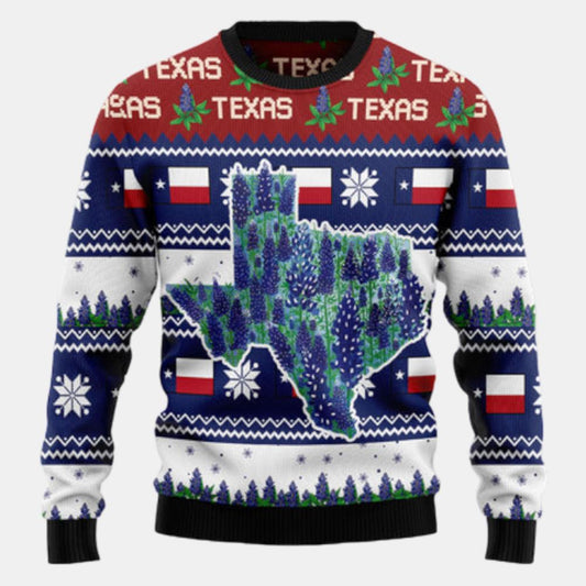 Awesome Texas Bluebonnet Ugly Sweater