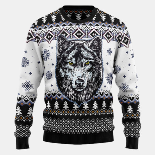 Awesome Wolf 2 Ugly Sweater