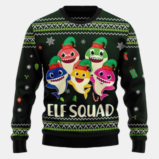 Baby Shark Elf Ugly Sweater
