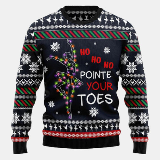 Ballet Pointe Your Toes Ugly Sweater
