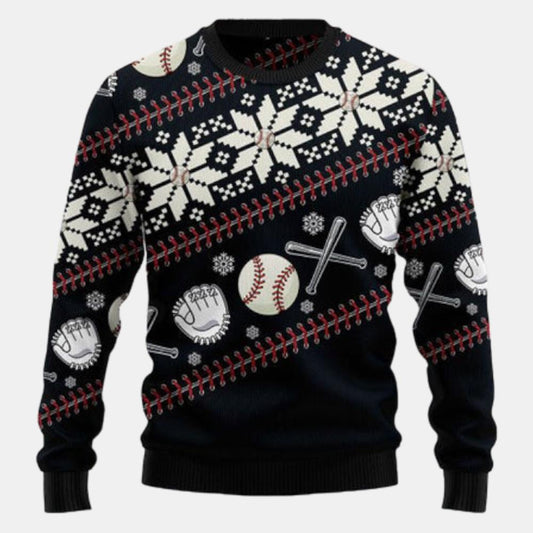 Baseball Christmas Ugly Sweater