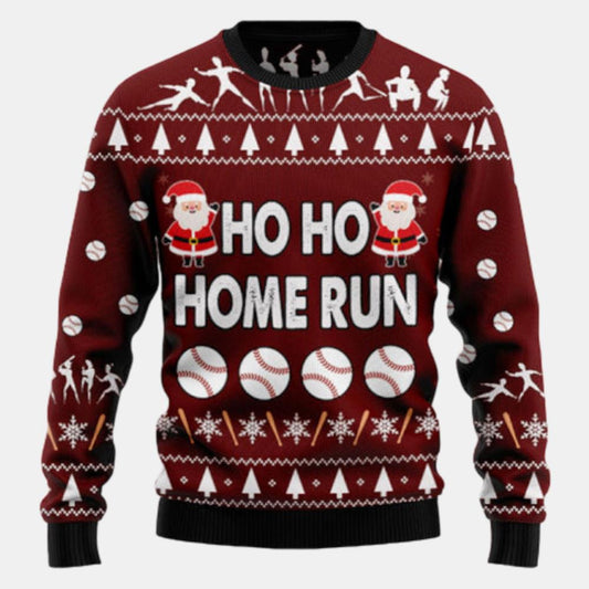 Baseball Hoho Home Run Ugly Sweater