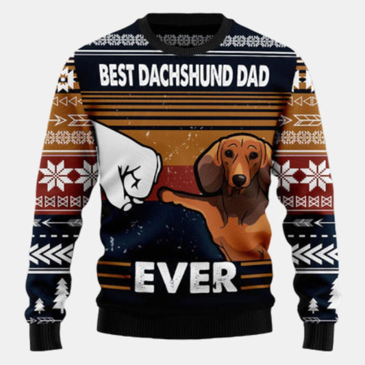 Best Dachshund Dad Ever Ugly Sweater