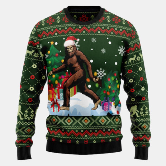 Big Foot Xmas Ugly Sweater