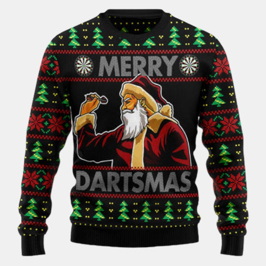 Santa Claus Merry Dartsmas Ugly Sweater