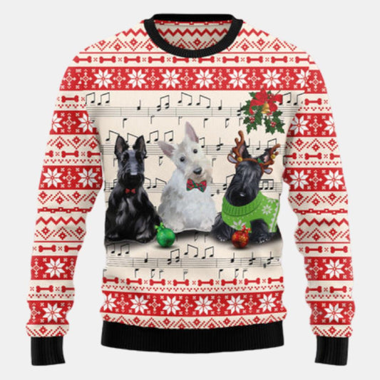 Scottish Terrier Music Ugly Sweater