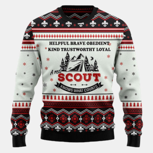 Scout Knows What Counts Ugly Sweater
