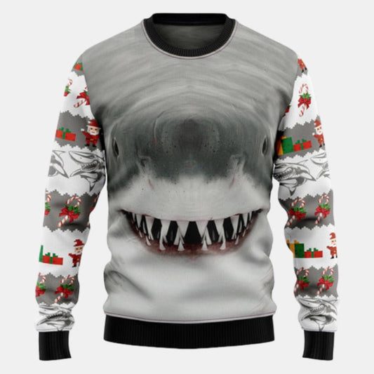 Shark Cute Face Ugly Sweater