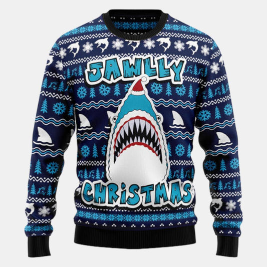 Shark Jawlly Christmas Ugly Sweater