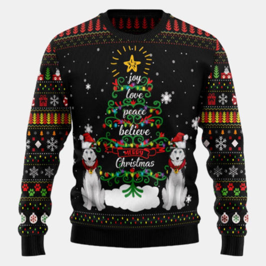 Siberian Husky Ugly Sweater