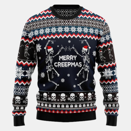 Skeleton Merry Creepmas Ugly Sweater