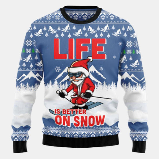 Skiing Life Is Better On Snow Ugly Sweater