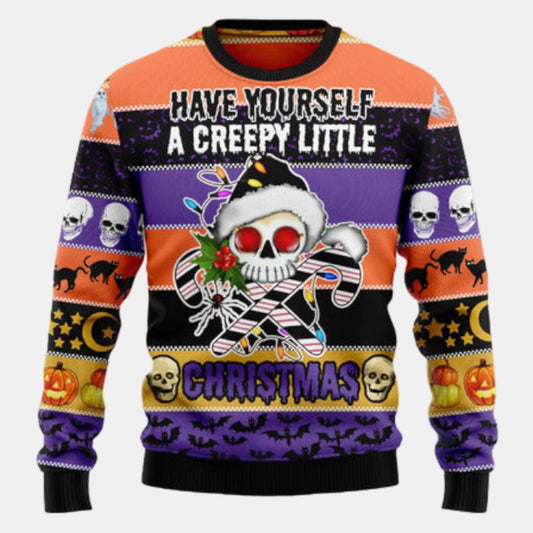 Skull Creepy Christmas Ugly Sweater