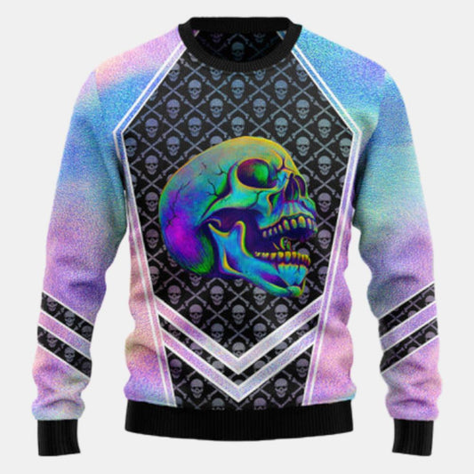 Skull Hologram Ugly Sweater