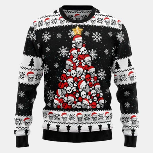 Skull Pine Tree Ugly Sweater