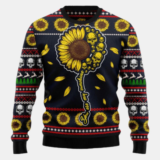 Skull Sunflower Ugly Sweater