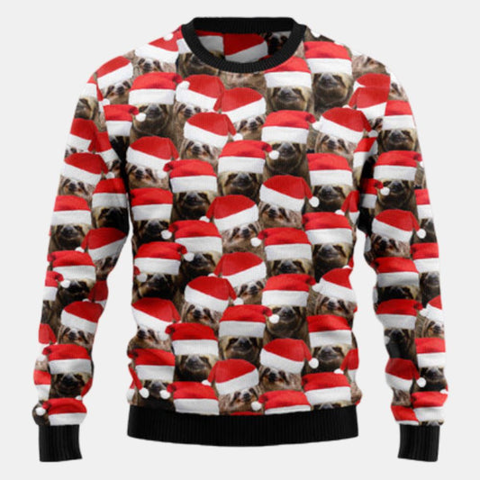 Sloth Group Awesome Ugly Sweater