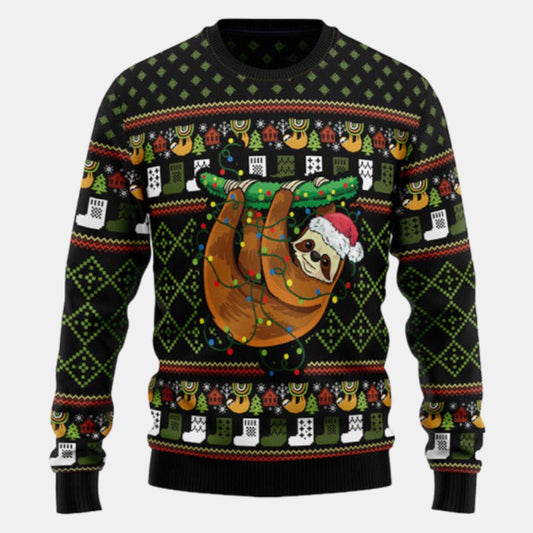 Sloth Light 1 Ugly Sweater