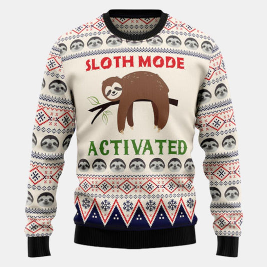 Sloth Mode Activated Ugly Sweater