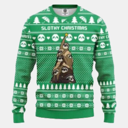 Sloth Tree Ugly Sweater