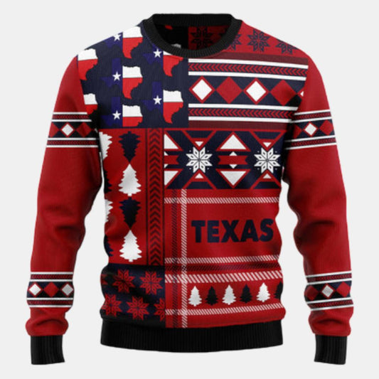 Texas Red Pattern Ugly Sweater