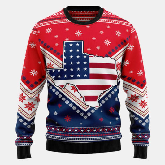 Texas Usa Flag Ugly Sweater