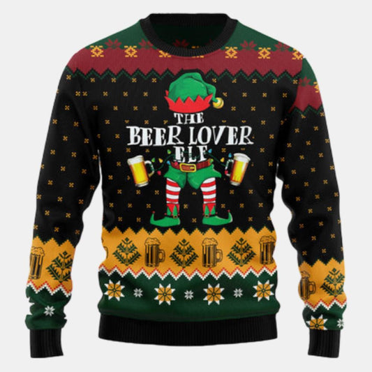 The Beer Lover Elf Ugly Sweater