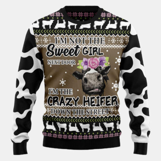 The Crazy Heifer Ugly Sweater