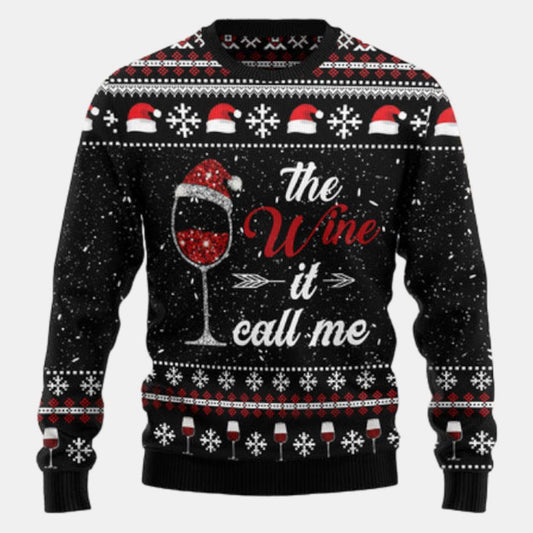 The Wine It Call Me Tg51023 Ugly Sweater